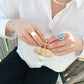 Silver Adjustable Ring – Button Base