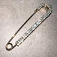 Crystal Fashion Safety Pin Gold