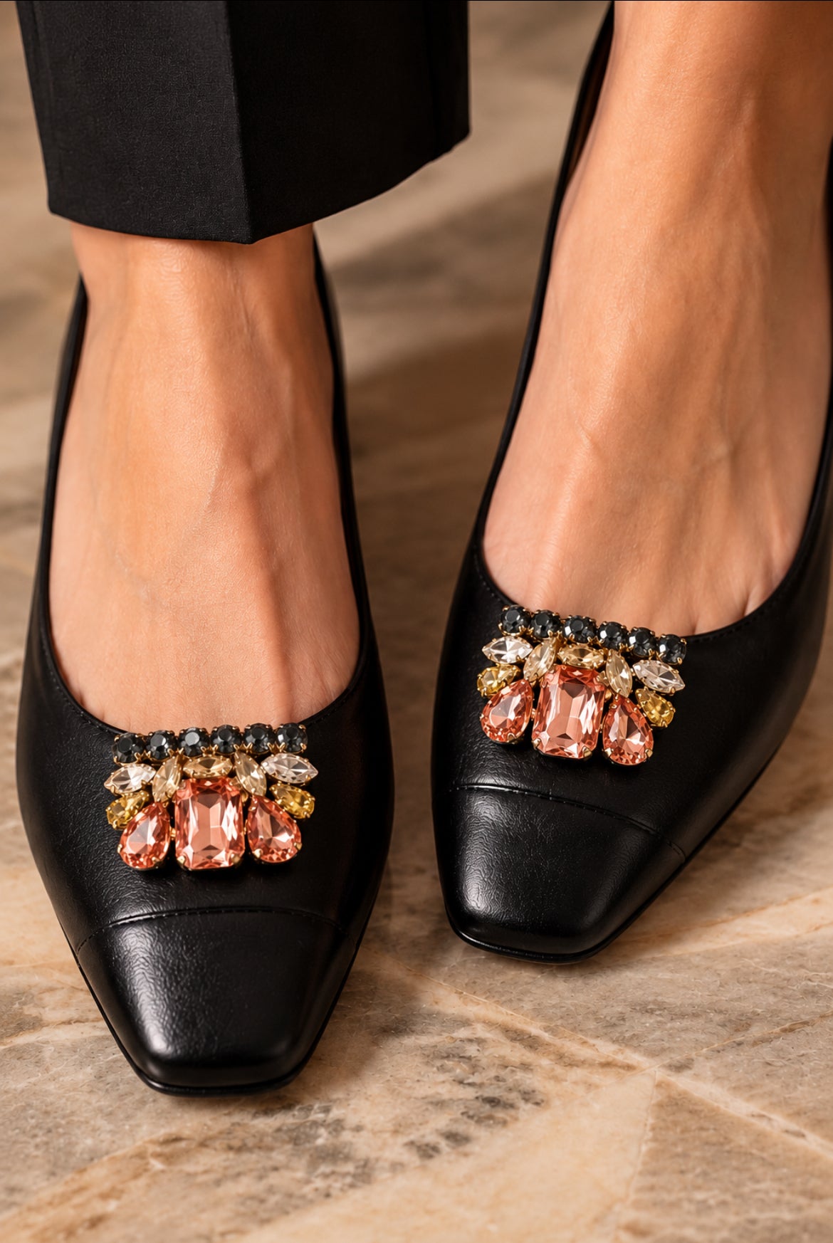 Multicolor Gemstone Cluster – Shoe Charm 2-pack