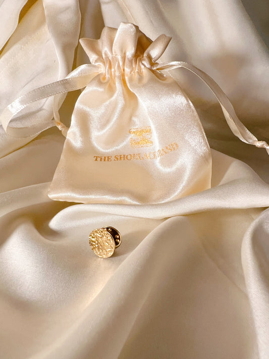Gold Textured Pin – Button Base