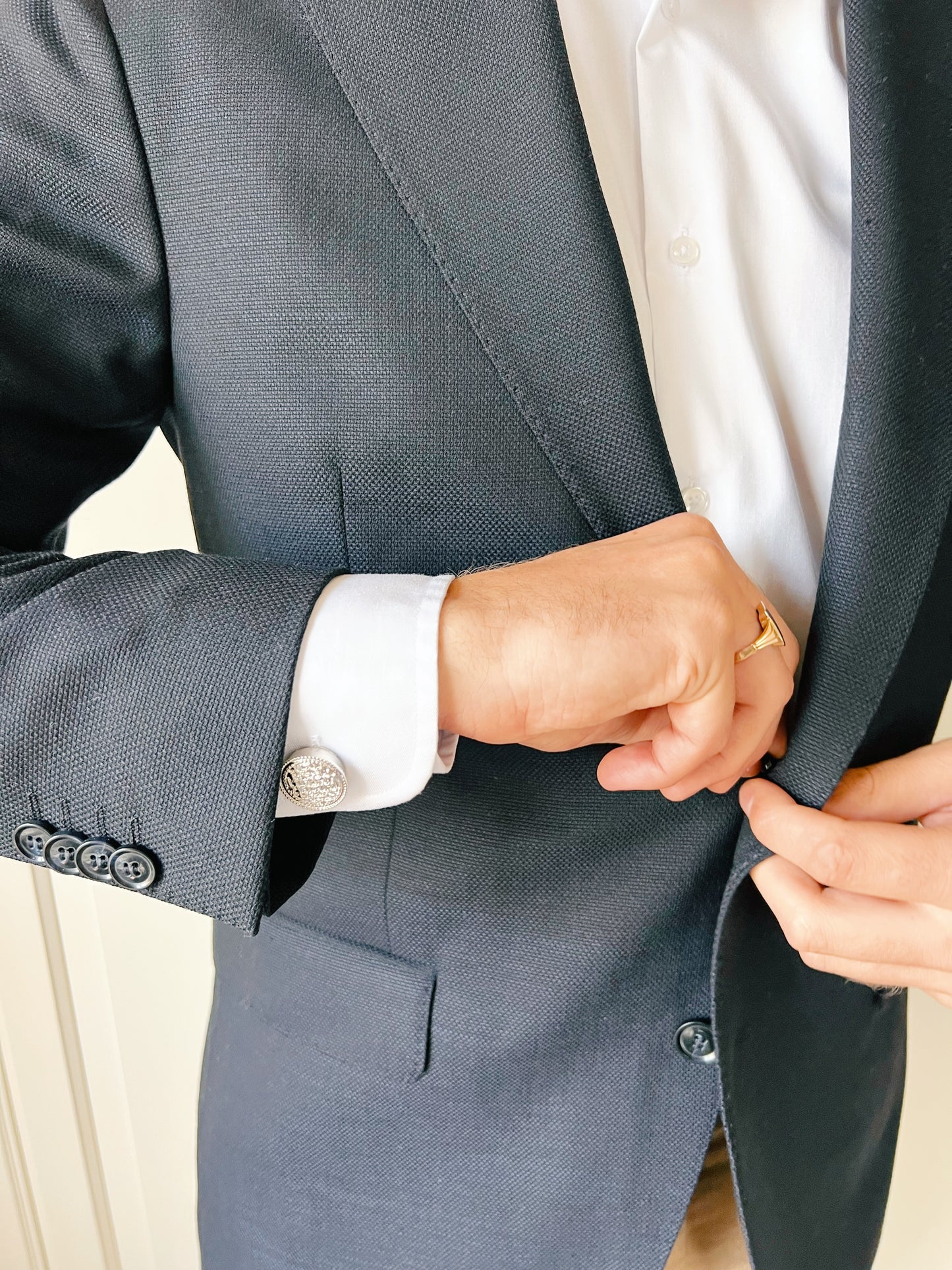 Hampus – Faux Cufflinks Silver (2-pack)