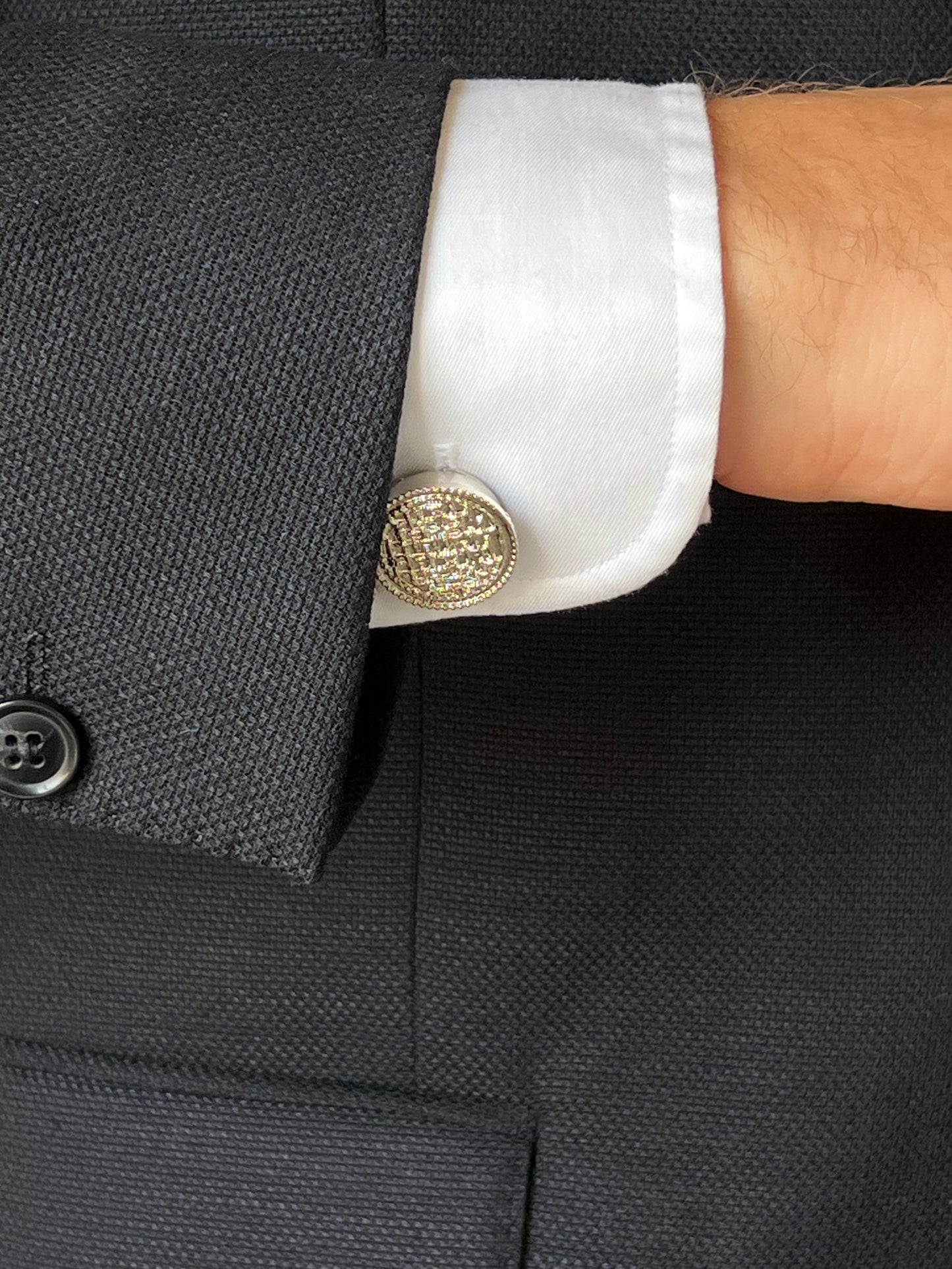 Hampus – Faux Cufflinks Silver (2-pack)