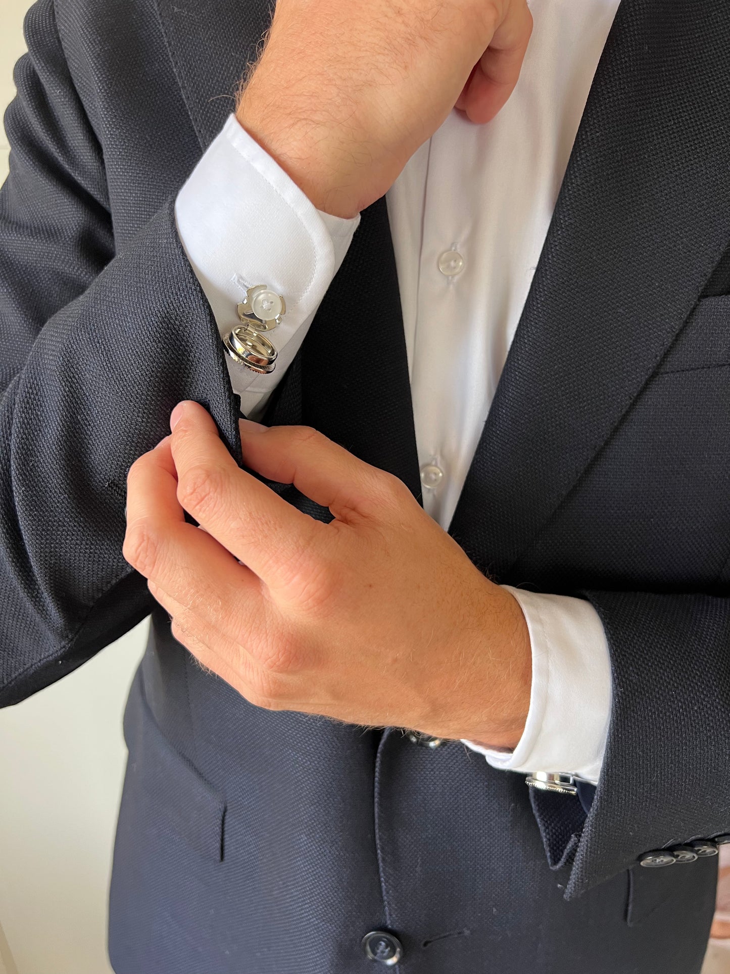 Hampus – Faux Cufflinks Silver (2-pack)