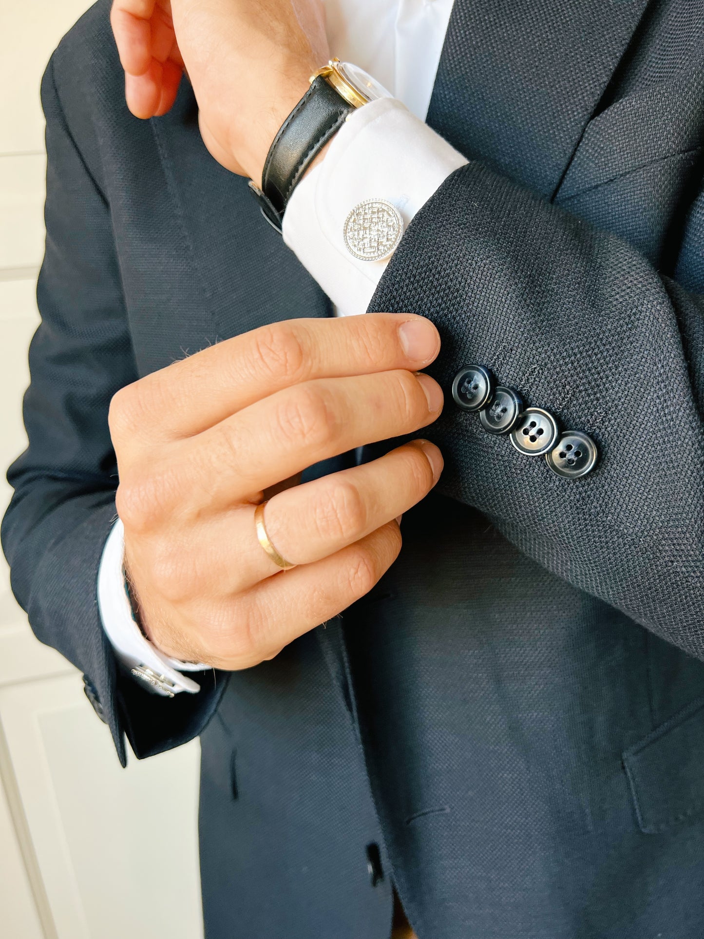 Hampus – Faux Cufflinks Silver (2-pack)