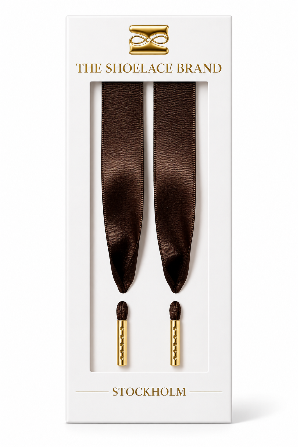 Brown Silk Skosnören