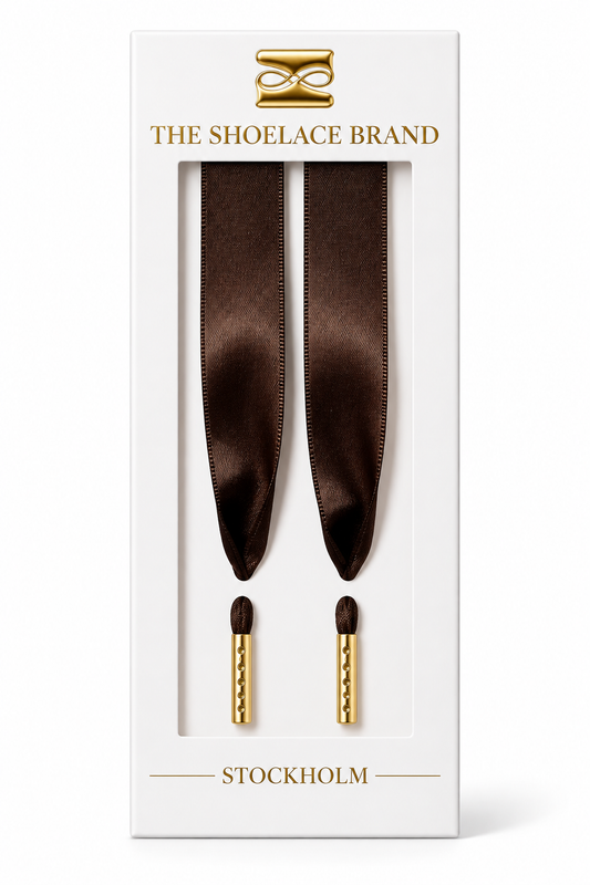 Brown Silk Skosnören