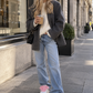 Light Pink Faux Fur Skosnören