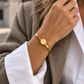Gold Cuff-Armband – Button-Base