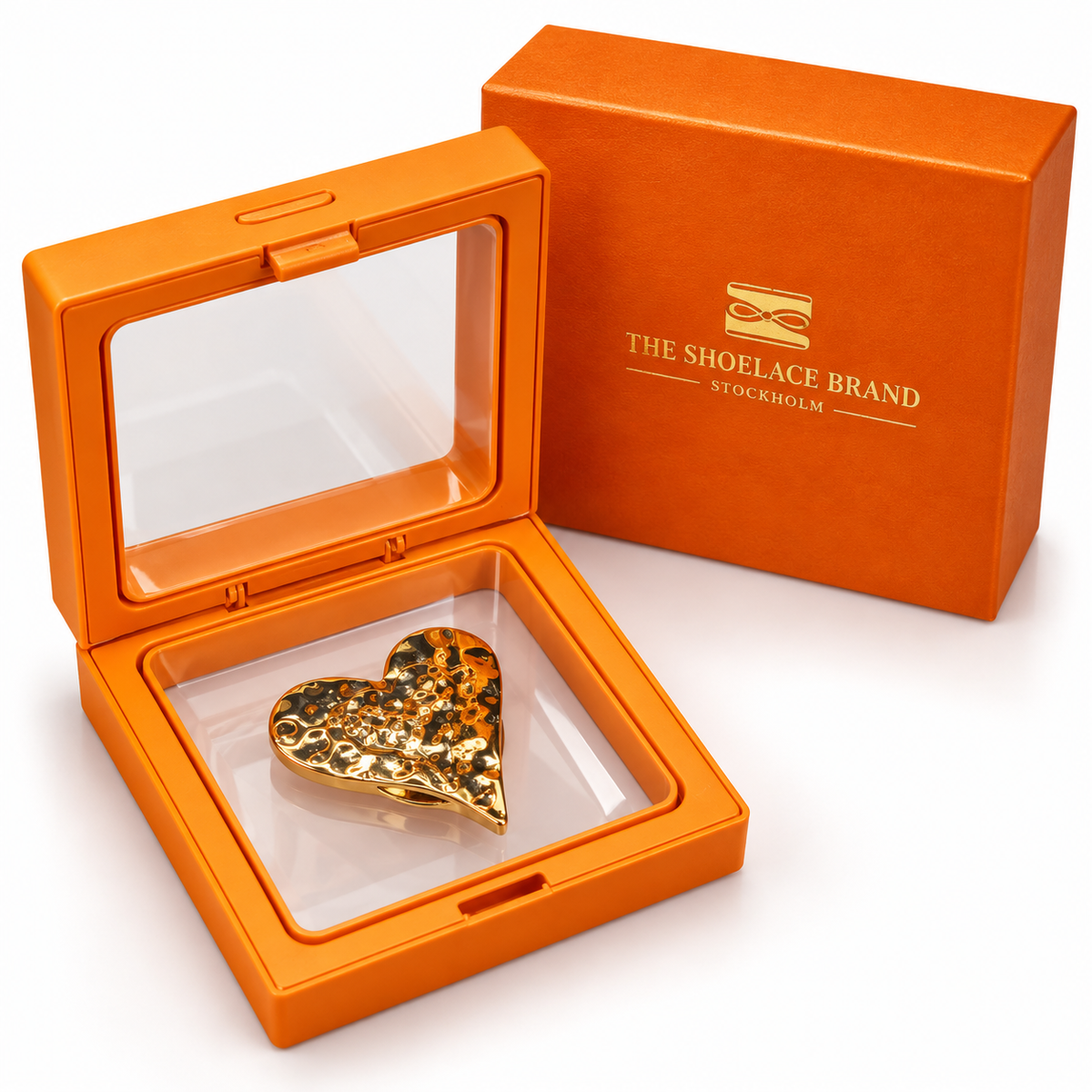 Magnetic brooch Heart Gold