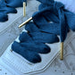 Navy Cotton 1,5cm – Navy Cotton Shoelaces with Gold Tips (Sample Edition)