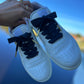 Navy Cotton 1,5cm – Navy Cotton Shoelaces with Gold Tips (Sample Edition)