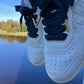 Navy Cotton 1,5cm – Navy Cotton Shoelaces with Gold Tips (Sample Edition)