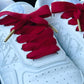 Red Cotton 1,5cm – Red Cotton Shoelaces with Gold Tips (Sample Edition)
