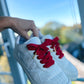 Red Cotton 1,5cm – Red Cotton Shoelaces with Gold Tips (Sample Edition)