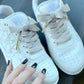  Beige Cotton 1,5cm – Beige Cotton Shoelaces with Gold Tips (Sample Edition) 