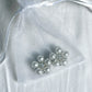 Rosi – Pearl Flower Button Charm Silver