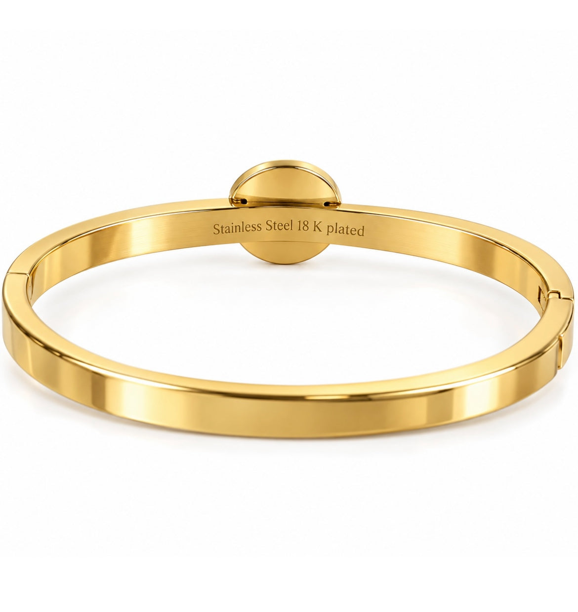 Gold Cuff Bracelet – Button Base