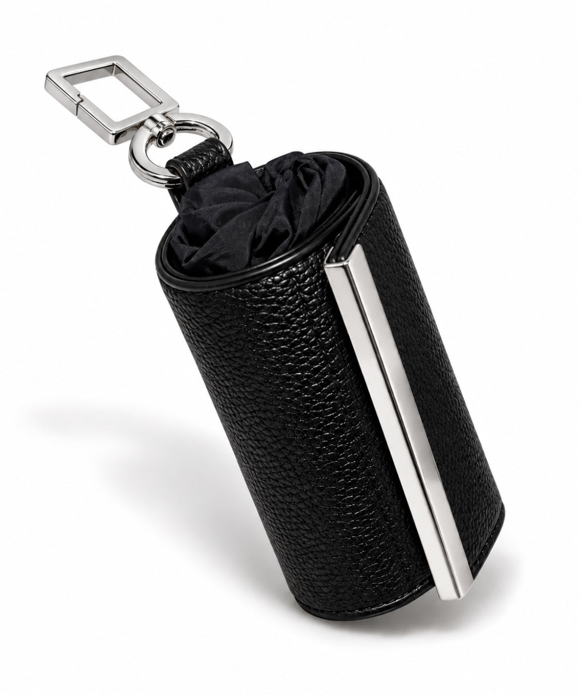 Key Chain Bag Black The Shoelace Brand silver