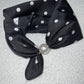 Magnetic Scarf Black Dots