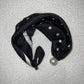 Magnetic Scarf Black Dots