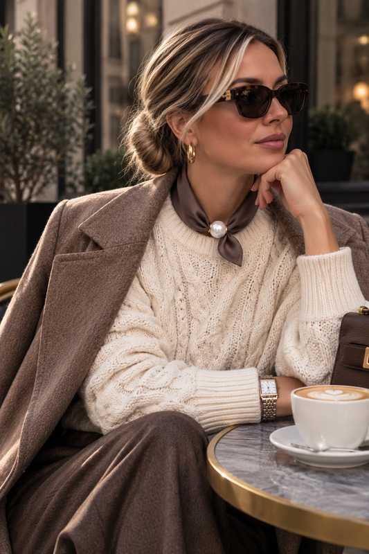 Magnetic Scarf Brown The Shoelace Brand