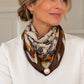 Magnetic Scarf Large Equestrian Feather The Shoelace Brand on model