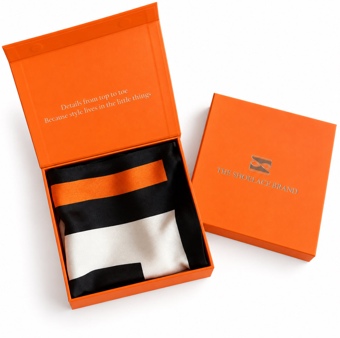 Magnetic Scarf Large Graphic Blocks The Shoelace Brand Giftbox