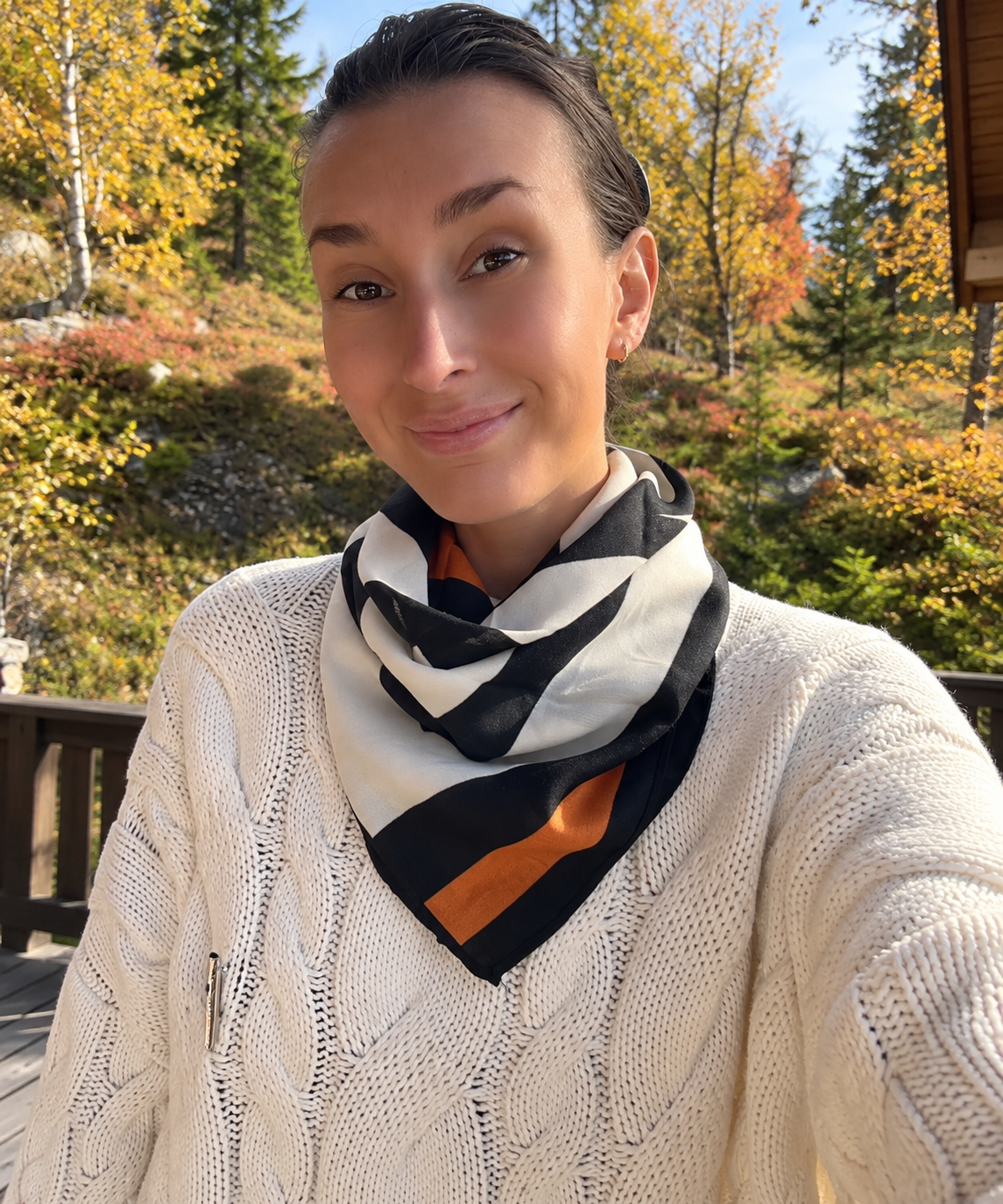 Magnetic Scarf Large Graphic Blocks The Shoelace Brand autumn