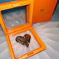 Magnetic brooch Heart Gold