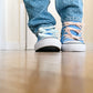 Nude and mint shoelaces bow lacing