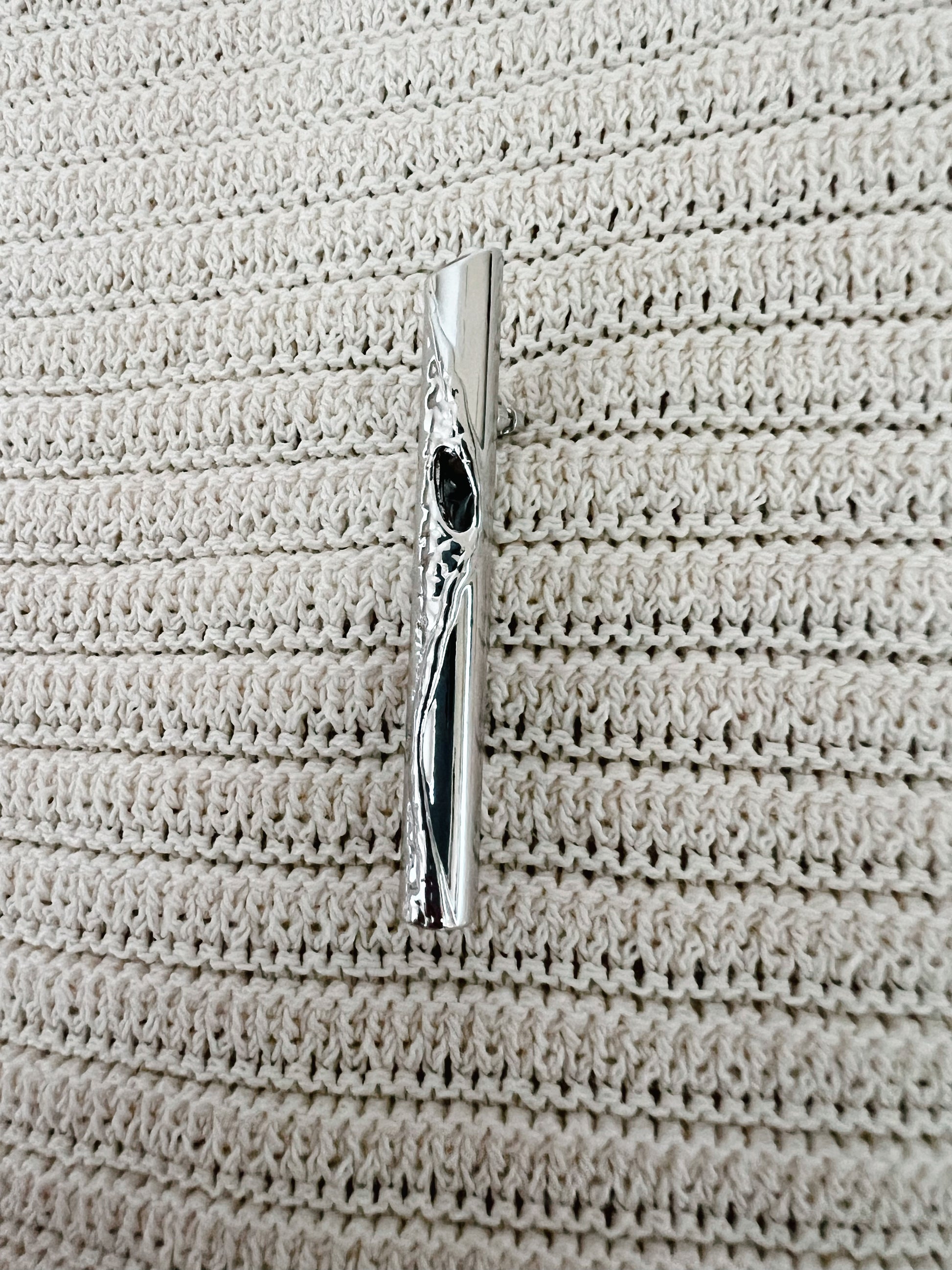 Oma Vase Brooch Silver The Shoelace Brand super cute close up