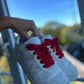 Red Cotton 1,5cm – Red Cotton Shoelaces with Gold Tips (Sample Edition)