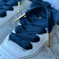 Navy Cotton 1,5cm – Navy Cotton Shoelaces with Gold Tips (Sample Edition)