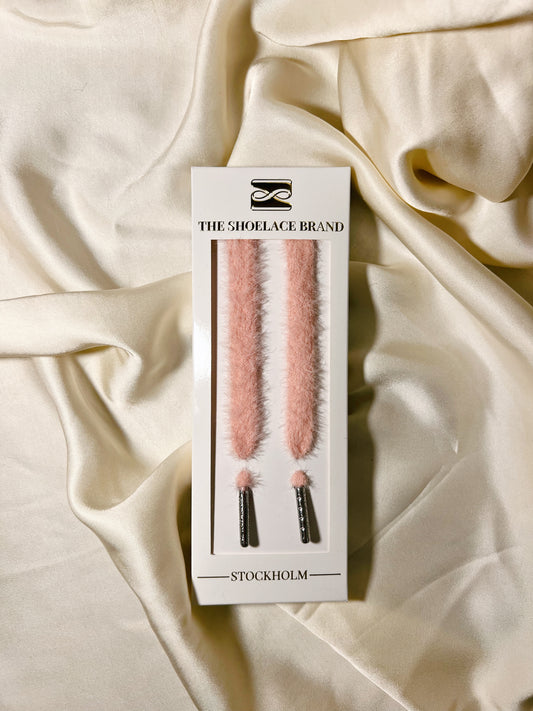 Light Pink Faux Fur Skosnören