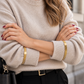 Shirt Sleeve Holder Gold The Shoelace Brand on knitwear