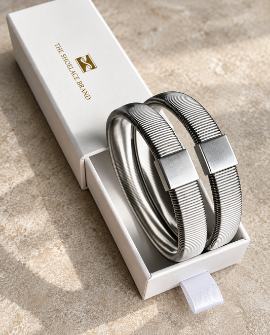 Shirt Sleeve Holder Silver The Shoelace Brand