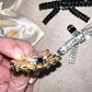 Shoe Charm Pin Gold The Shoelace Brand on a shoeclip