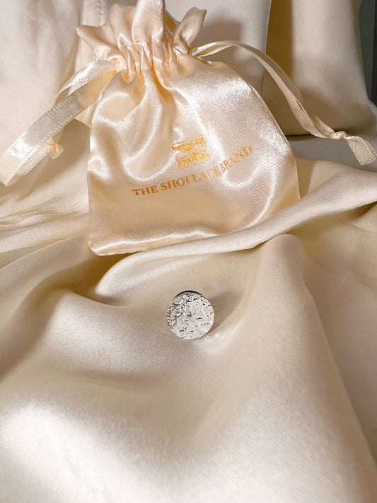 Silver Textured Pin – Button Base