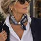Magnetic Scarf Blue Floral