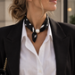Magnetic Scarf Black Dots