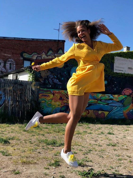 Yellow silk shoelaces - The Shoelace Brand