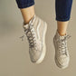 PU shoelaces fake snakeskin grey - The Shoelace Brand