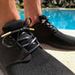 PU shoelaces fake snakeskin black - The Shoelace Brand