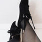 Black Silk Shoelaces