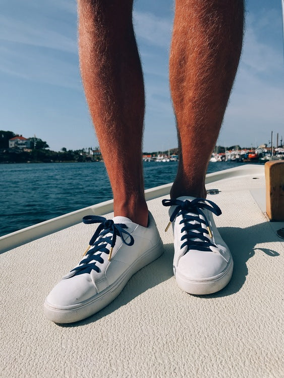 Navy blue elastic shoelaces - The Shoelace Brand