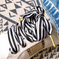 Striped scarf black/white - The Shoelace Brand