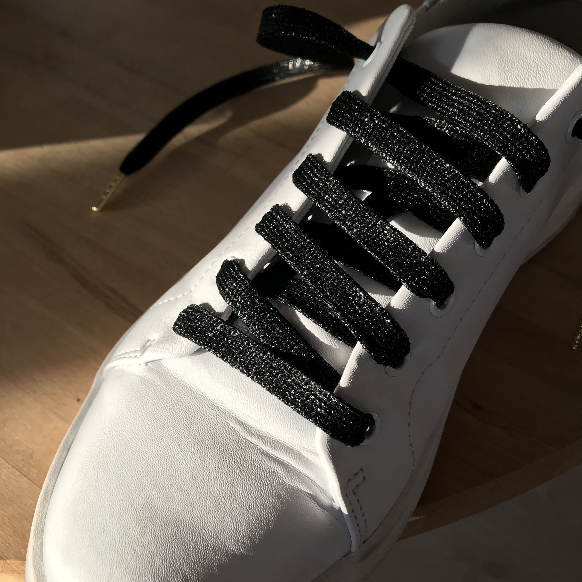 Black glitter shoelaces - The Shoelace Brand