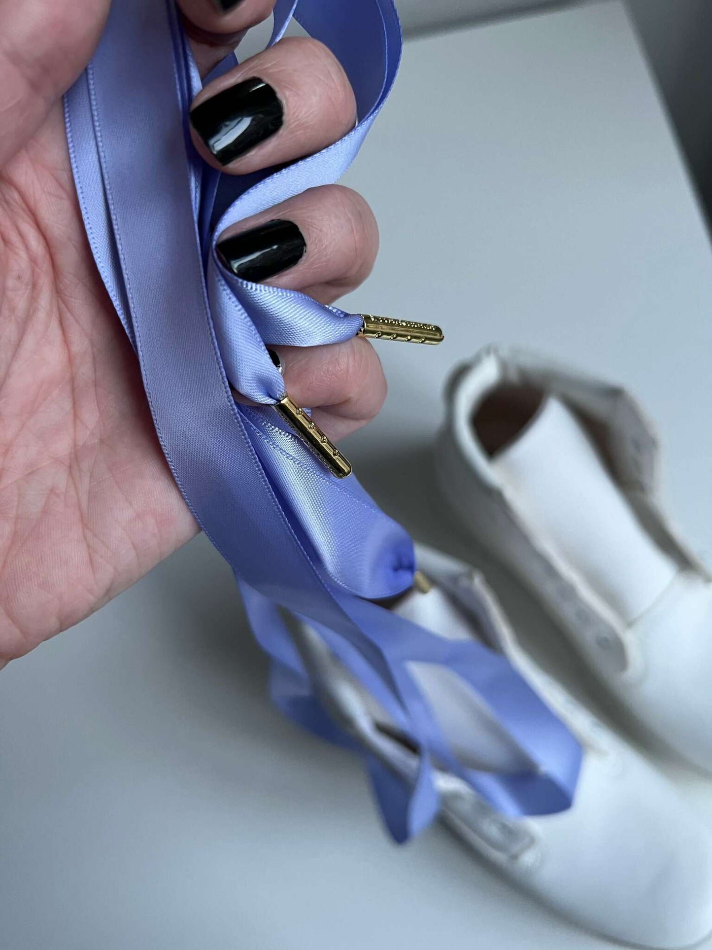 Blue Iris Silk Shoelaces - The Shoelace Brand