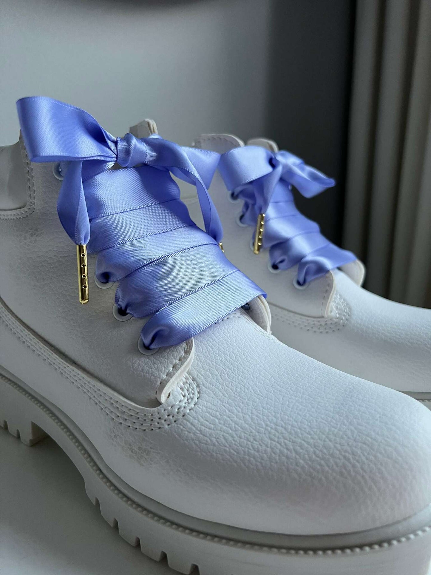 Blue Iris Silk Shoelaces - The Shoelace Brand