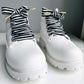 Striped scarf black/white - The Shoelace Brand